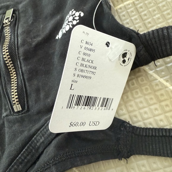 NEW Free People Movement Hot‎ Shot Mini Dress Size Large Black - Picture 7 of 9